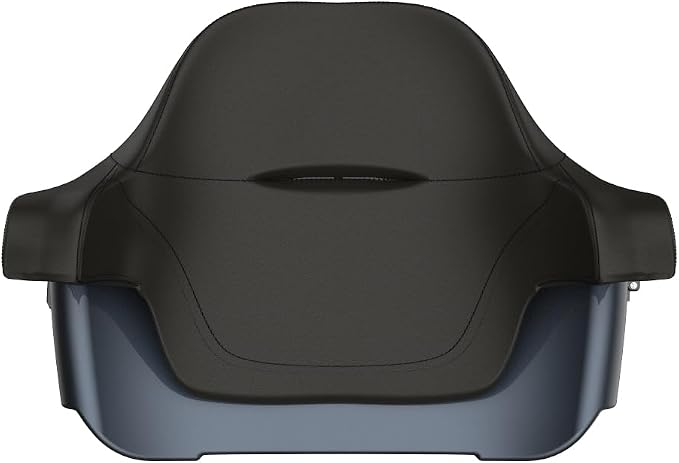 Advanblack Road Glide Tour Trunk Pack Black Tempest King Tour Trunk Pack Luggage +Wrap-Around Backrest Pad for '97-'25 Harley Touring Road King Street Glide Electra Glide CVO models