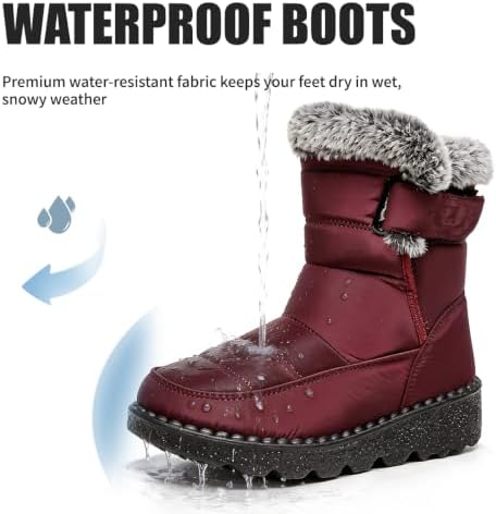 WYGRQBN Women's Winter Snow Boots Waterproof Non Slip Warm