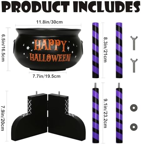 Halloween Decorations Outdoor, 32" Tall Witch Legs Candy Bowl Stand Holder