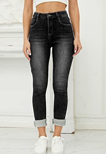 Yehopere Women's Winter Fleece Lined Jeans Slim Fit Warm Skinny High Waist Denim Jean