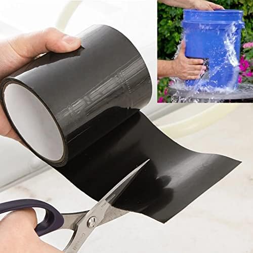 Electrical Insulation Tape Adhesive Gaffer Tape， Patch PVC Pipe Super Strong Tape Stop Leaks Seal Repair Tape for Insulating(Svart,100cm)