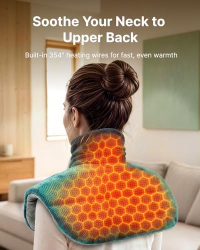 RENPHO Graphene-Infused Heating Pad for Neck Shoulders Back, Christmas Gift
