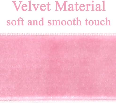 12Pcs Pink Velvet Bows Christmas Tree Decorations,5in x 10in Xams Ornaments