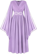 Scarlet Darkness Women's Renaissance Costume V Neck Medieval Fairy Dresses