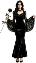 Halloween Gothic Mermaid Dress for Women Witch Vampire Costume