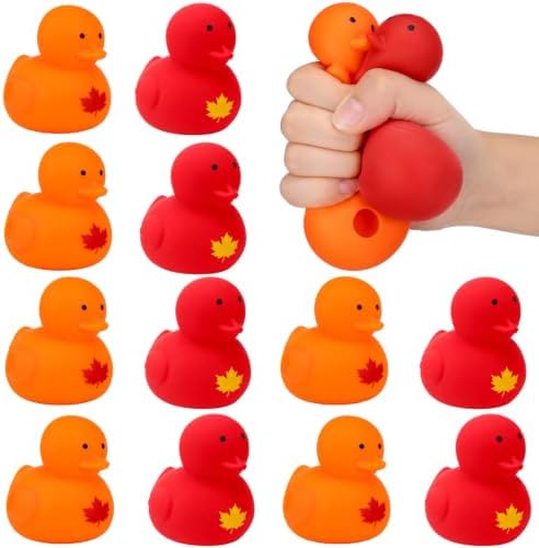 Meooeck 12 Pcs Fall Duck Fidgets Balls for Adult, Fall Party Favors