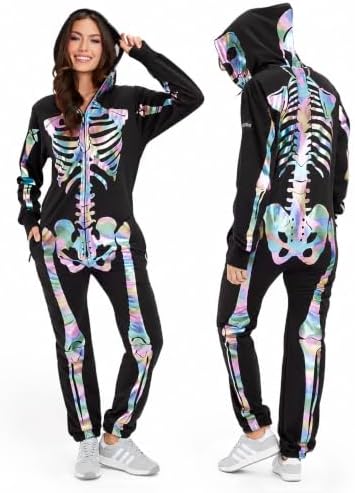 Tipsy Elves Skeleton Halloween Jumpsuit Costume for Women