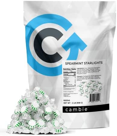 Cambie Spearmint Starlight Candy - 2 lbs of Hard Candy Individually Wrapped