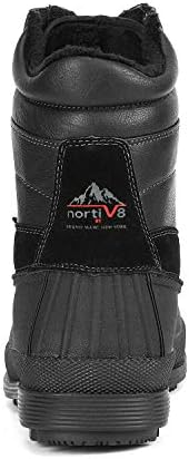 NORTIV 8 Men's Zip Winter Snow Boots Slip on