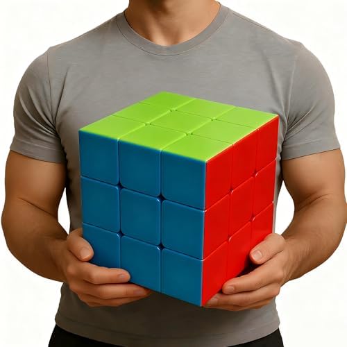 Giant Magic Cube 3x3, 18CM Extra Large Stickerless Puzzle Cube for All Ages