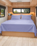 Short Queen Size 4 Piece Bed Sheet Set - RV Short Queen Sheets - Lavender