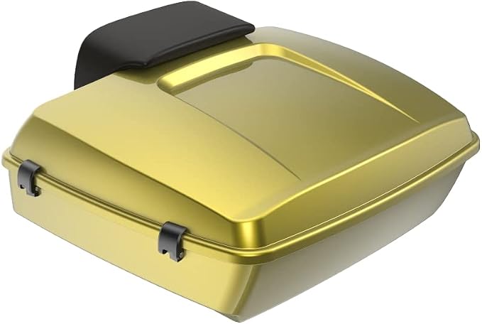 Advanblack Road Glide Tour Trunk Pack Eagle Eye Yellow Chopped Tour Trunk Pack Backrest Pad for '97-'25 Harley Touring Road King Street Glide Electra Glide CVO models