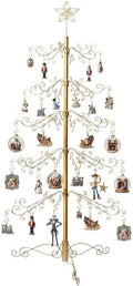 HOHIYA 6.5 Ft Gold Ornament Display Tree 174 Hook Metal Christmas Stand