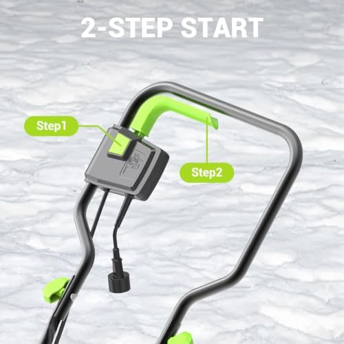 STEELITE 17 Inch Electric Cord Snow Shovel with Wheels