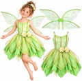 Latocos Fairy Dress Costume for Girls, Toddler Fairy Dress Butterfly Wings