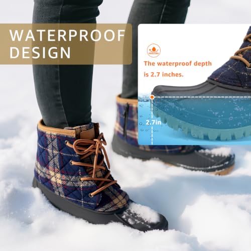 STQ Duck Boots for Women Waterproof Winter Boots Insulated Snow Boots