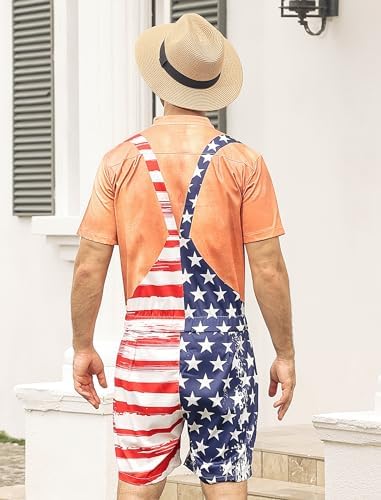 RAISEVERN Mens Romper Male Zipper Shorts Sleeve One Piece Bro Outfits