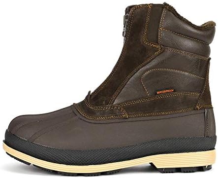 NORTIV 8 Men's Zip Winter Snow Boots Slip on