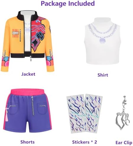 Mersi Pop Singer Costume Girls Kids Halloween Costumes with Accessories