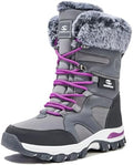HOBIBEAR Women's Mid-Calf Faux Fur Snow Boots, Water-Resistant Winter Boots