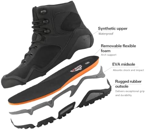 NORTIV 8 Men's Mid Top Waterproof Hiking Boots