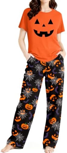 Skull Sets for Women Halloween Bloody Shirts Dancing Skeleton 2 Pc Set