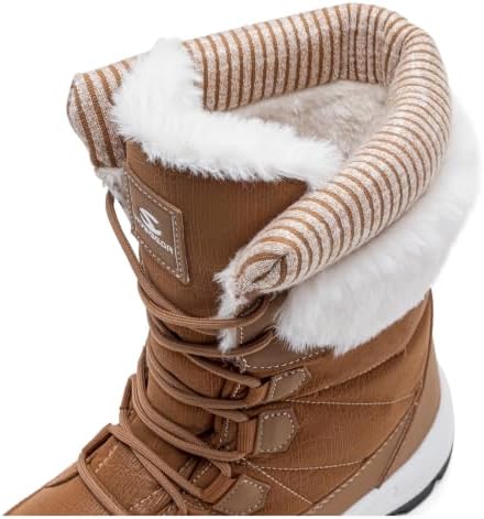 HOBIBEAR Women's Winter Snow Boots Waterproof Warm Mid Calf Lightweight