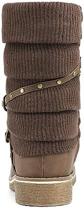 DREAM PAIRS Women's Mid Calf Fashion Winter Snow Boots