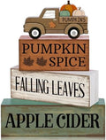 Lineshading 4 Pcs Fall Table Decoration for Home Fall Truck Decor