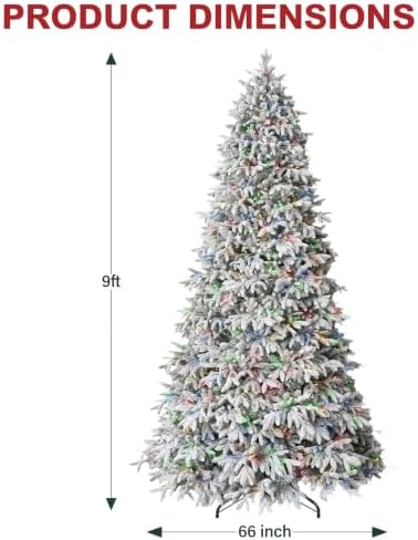 Hykolity 9 ft Prelit Premium Christmas Tree with Multicolor LEDs