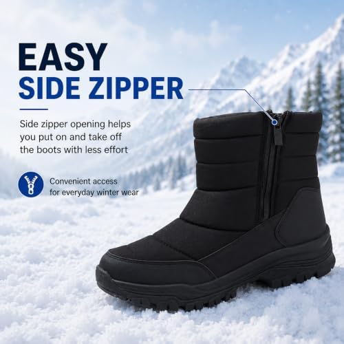 ziitop Snow Boots for Men Waterproof Winter Boots