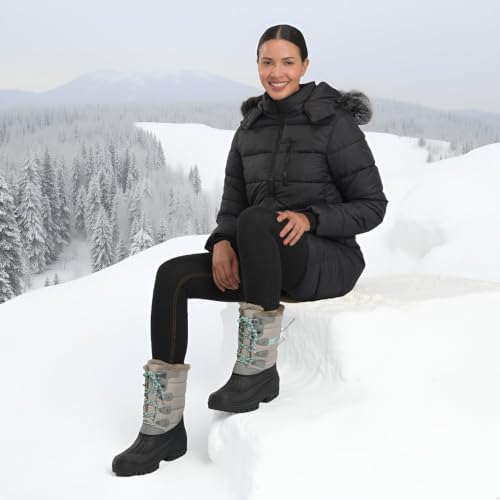 Knixmax Women's Waterproof Mid-Calf Winter Snow Boots US 6-11