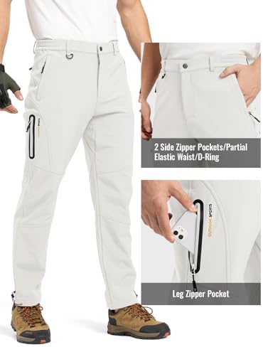 Rdruko Men's Snow Pants Waterproof Ski Pants Insulated Trousers