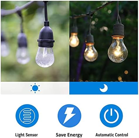TiFFCOFiO Outdoor Timer Outlet, Dusk to Dawn Light Sensor Timer Weatherproof, 2 Grounded Outlets for Halloween and Christmas Lights, 15A 1/2HP, ETL Listed