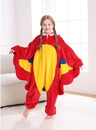 Animal Onesie Pajamas for Kids, Soft Flannel Halloween Cosplay Costume for Boys Girls