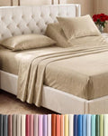 Flex Top Split Head King 4 Piece Sheet Set - Soft & Cooling - Heathered Tan