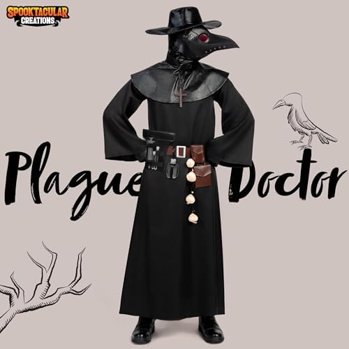Spooktacular Creations Halloween Men Plague Doctor Costume Set, Adult Plague Doctor Accessories Costume for Halloween Cosplay