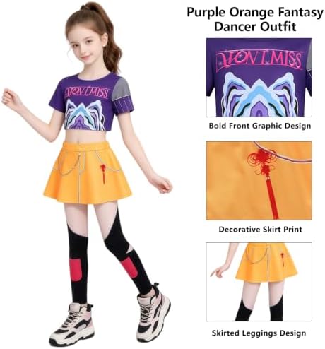 Pop Star Costume Kids Girls Fantasy Stage Outfit Halloween Costumes Set