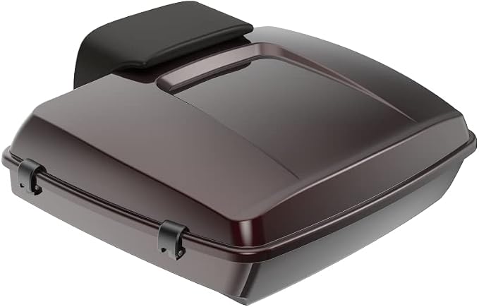 Advanblack Road Glide Tour Trunk Pack Midnight Crimson Razor Tour Trunk Pack Backrest Pad for '97-'25 Harley Touring Road King Street Glide Electra Glide CVO models