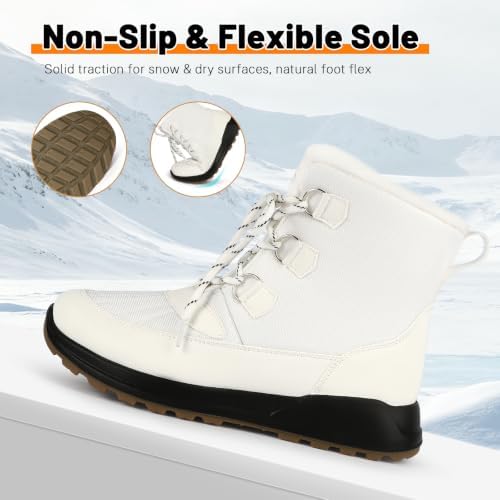 Women's Snow Ankle Boots Winter Lace-up Booties Warm Water Resistant 5.5-11
