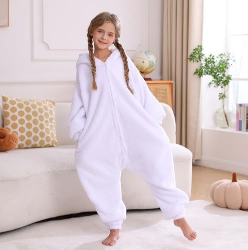 Animal Onesie Pajamas for Kids, Soft Flannel Halloween Cosplay Costume for Boys Girls