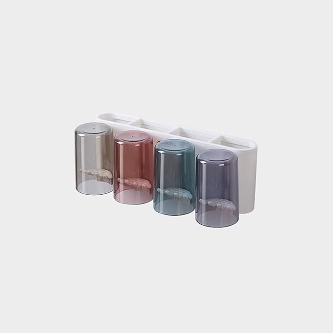 Toothbrush Rack Adhesive Toothbrush Holder Resin Toothpaste Holder Multifunctional Bathroom Storage Rack Can Hold Cosmetic Shavers Bathroom Toothbrush Holder(L33.4cm)