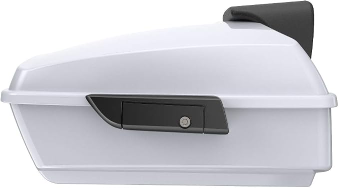 Advanblack Road Glide Tour Trunk Pack Crushed Ice Pearl Chopped Tour Trunk Pack Backrest Pad for '97-'25 Harley Touring Road King Street Glide Electra Glide CVO models