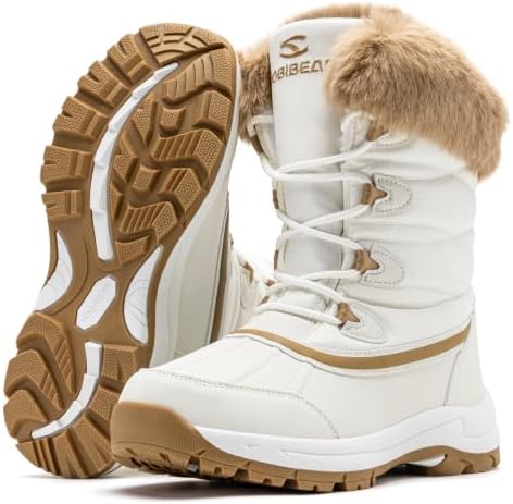 HOBIBEAR Women's Winter Snow Boots Warm Faux Fur