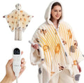 Bedsure Wearable Heated Blanket Hoodie Shawl, Preheat, 55"x64" Printed Cat