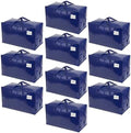 VENO 10 Pack Extra Large Heavy Duty Moving Bags with Wide Opening & Reinforced Handles, Reusable Storage Tote Bags with Strong Zippers for Clothes, College Dorm Essentials & Moving Supplies