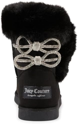 Juicy Couture Women's Slip On Winter Snow Boots Warm & Insulated Fur Lining Comfortable Fashion Booties
