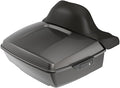 Advanblack Road Glide Tour Trunk Pack Silver Flux King Tour Trunk Pack Luggage +Wrap-Around Backrest Pad for '97-'25 Harley Touring Road King Street Glide Electra Glide CVO models