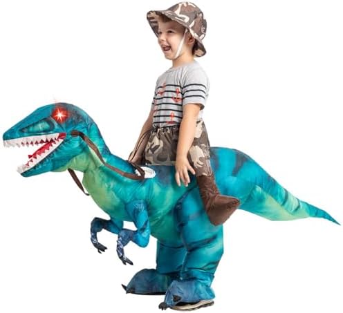 GOOSH Inflatable Dinosaur Costume for Kids Halloween Costumes Boys Girls Funny Blow up Costume for Halloween Party Cosplay…