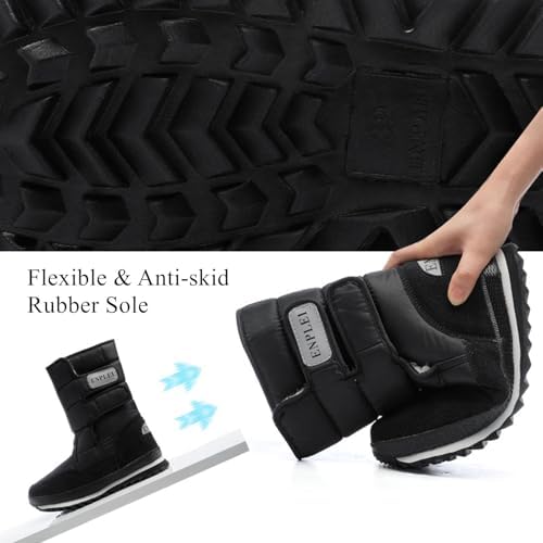 DADAWEN Women's Waterproof Frosty Snow Boot